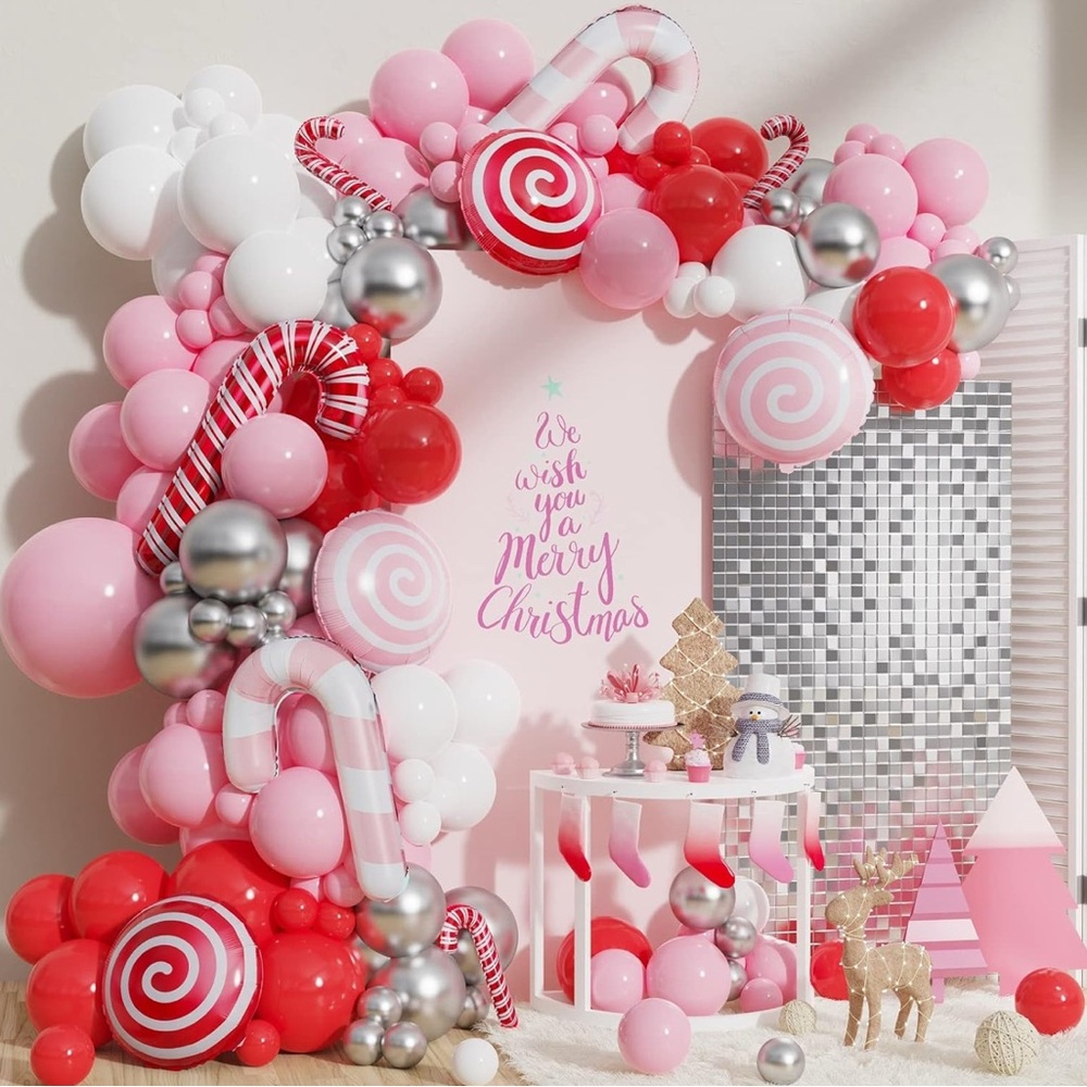 140 piece Christmas balloon garland arch kit